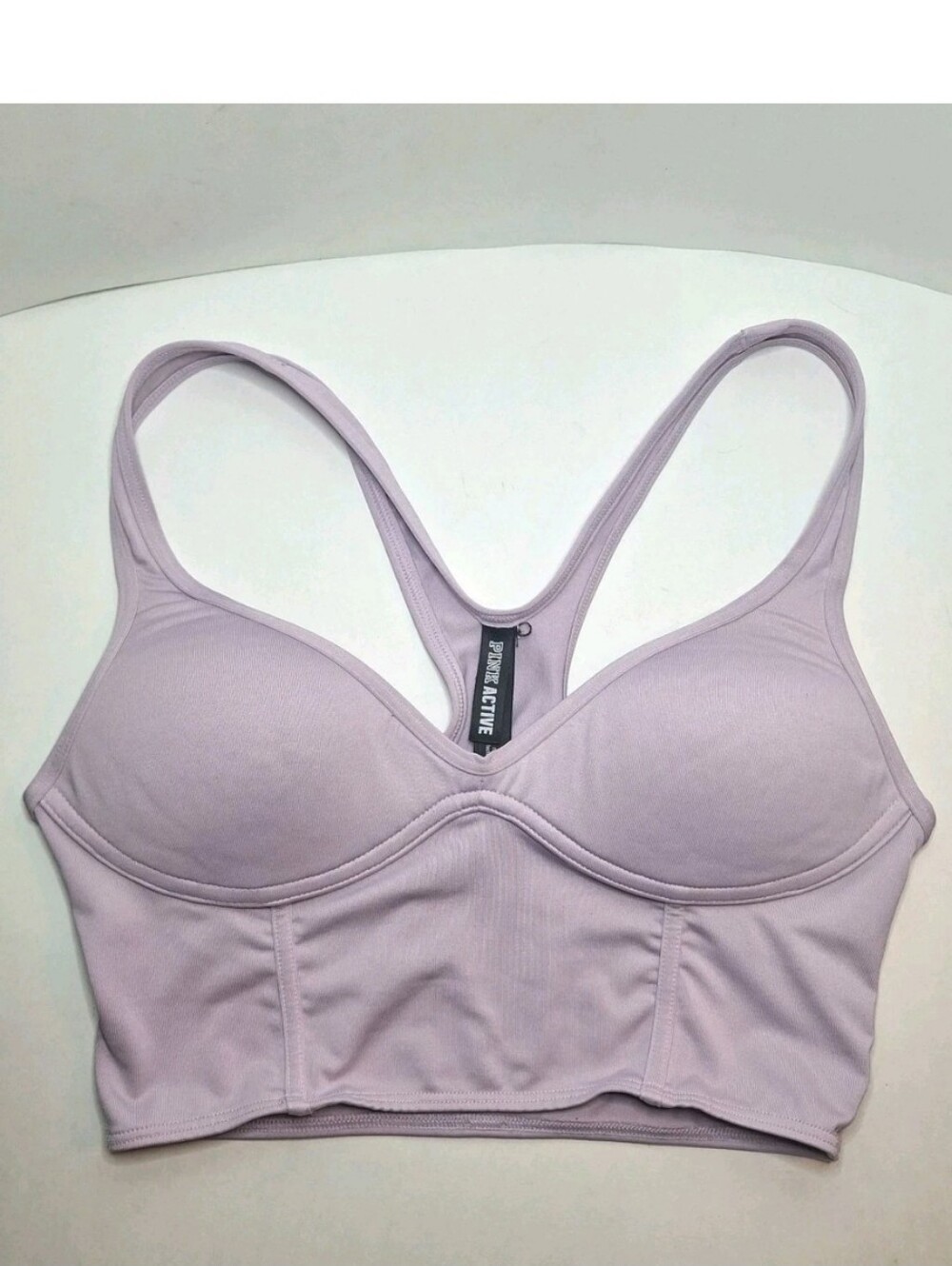 PINK Active Lavender Ultimate Push Up Sports Bra Tank Wmns Size SM Racer Back